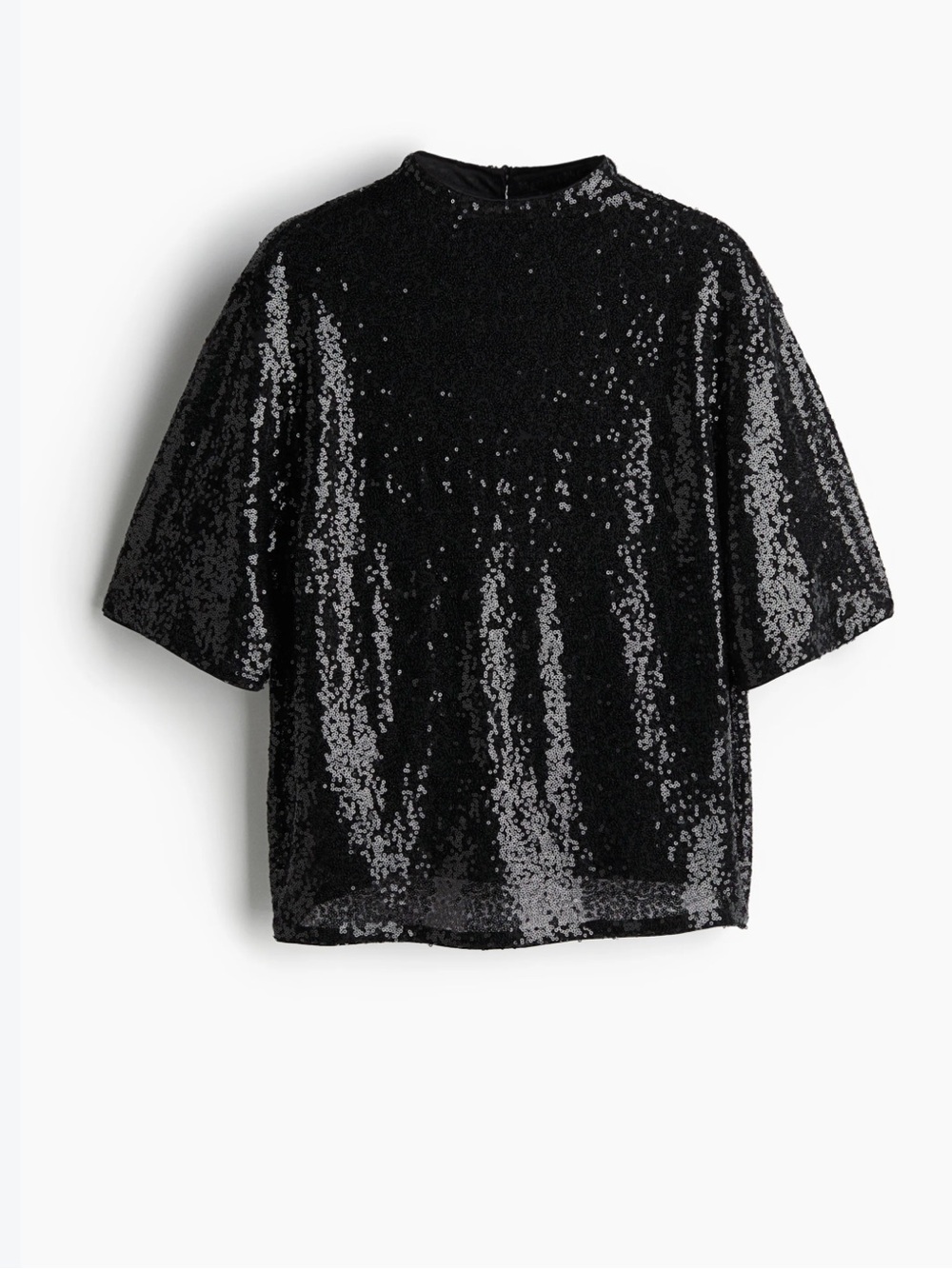 H&M Black Sequin Top - Large